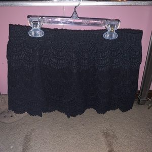 Black forever 21 crochet shorts